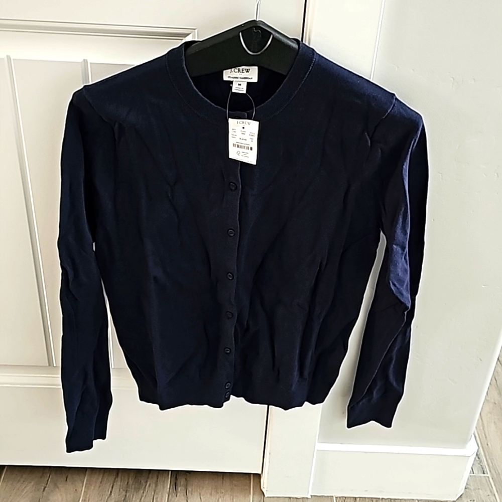J. Crew navy cardigan size medium